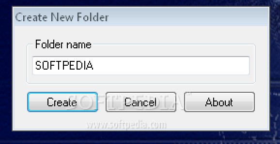 Create New Folder screenshot