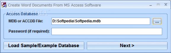 Create Word Documents From MS Access Software screenshot