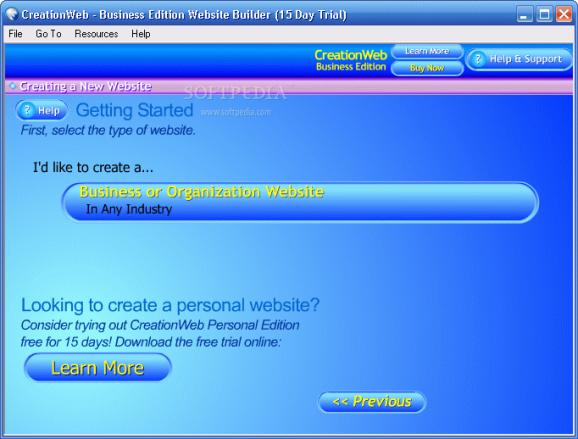 CreationWeb Business Edition screenshot