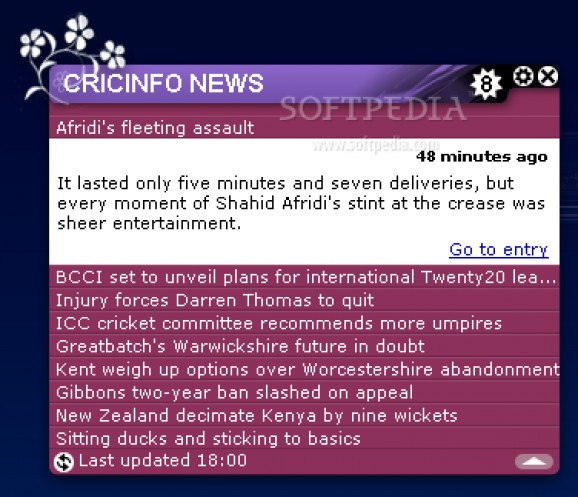 Cricinfo News screenshot