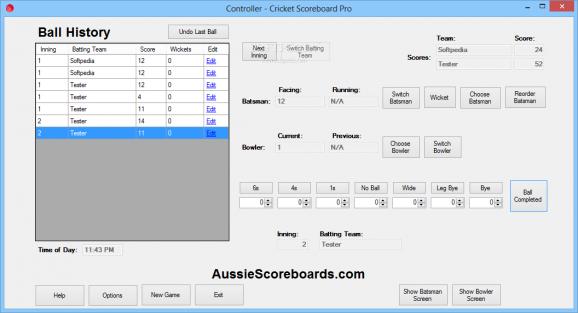 Cricket Scoreboard Pro screenshot