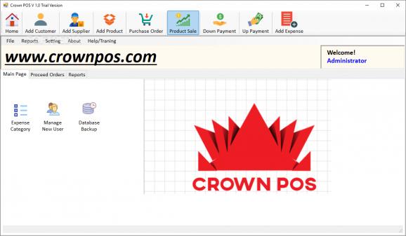 Crown Point of Sale screenshot