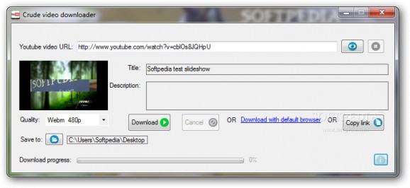 Crude video downloader screenshot