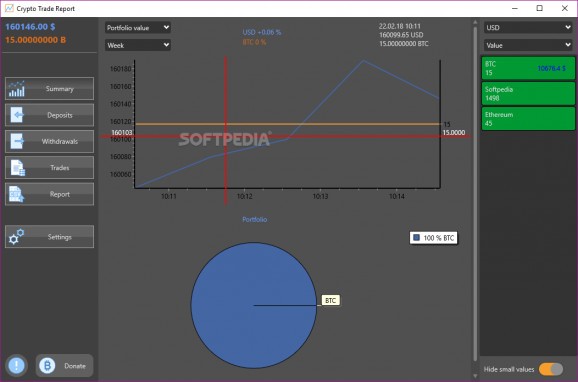 Crypto Trade Report screenshot