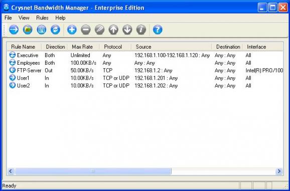 Crysnet Bandwidth Manager screenshot