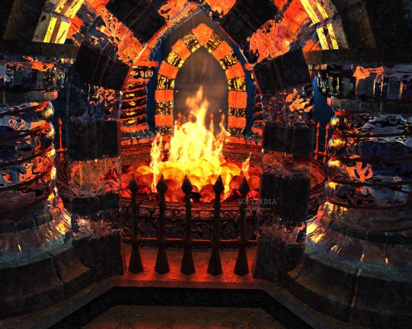 Crystal Fireplace 3D Screensaver screenshot