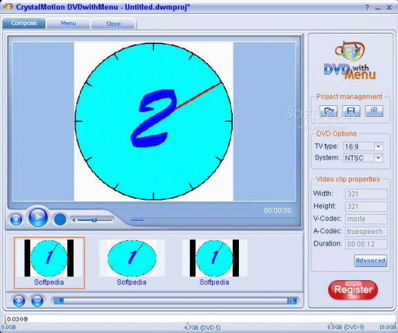 CrystalMotion DVDwithMenu screenshot
