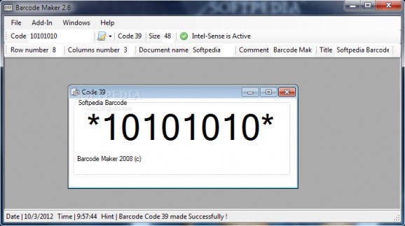 Csomar Barcode Maker screenshot