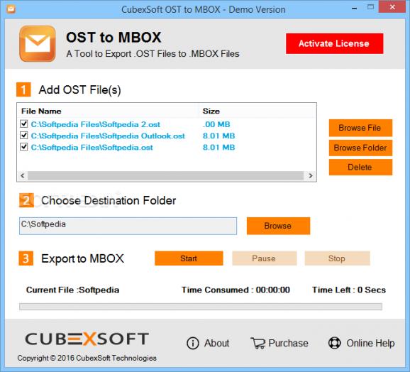 CubexSoft OST to MBOX screenshot