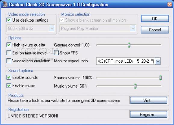 Cuckoo clock 3D screensaver screenshot