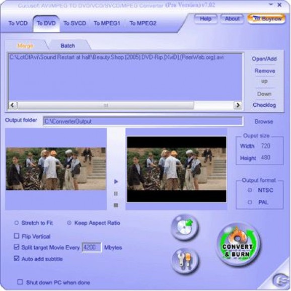 Cucusoft AVI to DVD VCD SVCD MPEG Converter Pro screenshot