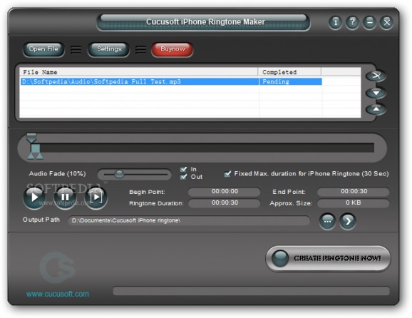 Cucusoft iPhone Ringtone Maker screenshot