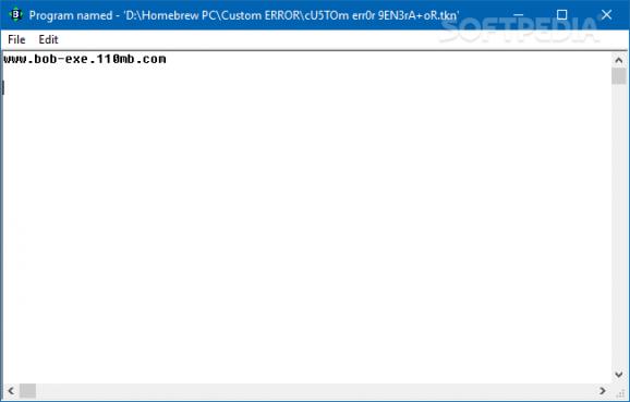Custom Error Generator screenshot