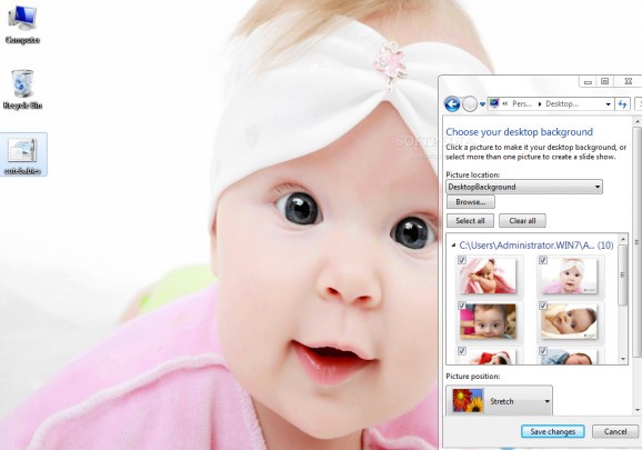Cute Babies Windows 7 Theme screenshot