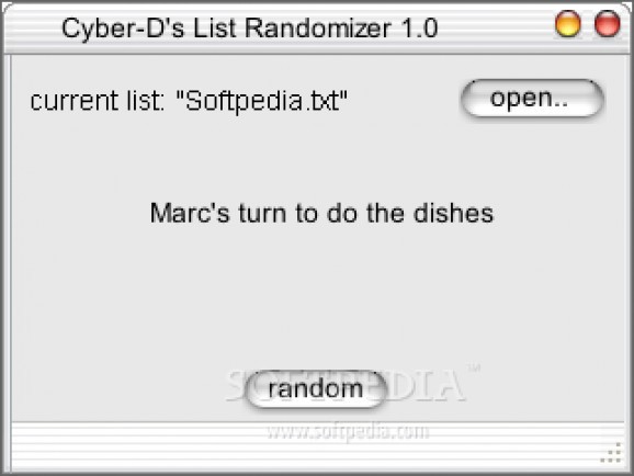 Cyber-D's List Randomizer screenshot