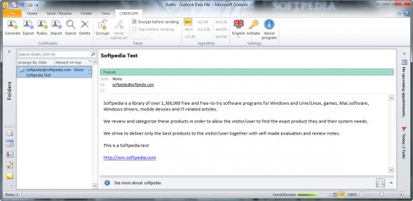 CyberSafe Email Encryption screenshot