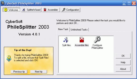 CyberSoft PhileSplitter 2003 screenshot