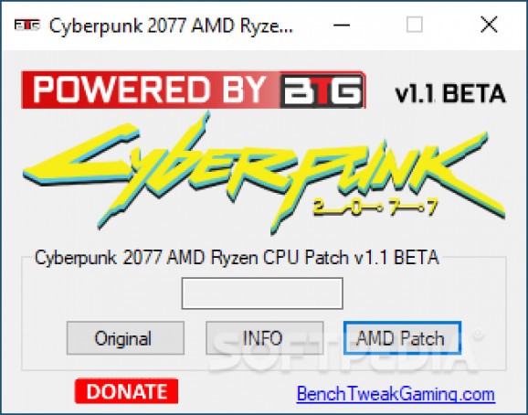 Cyberpunk 2077 AMD Ryzen CPU Patch Tool screenshot