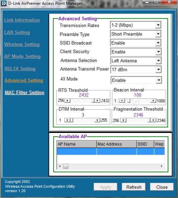 D-Link AirPremier Access Point Manager screenshot