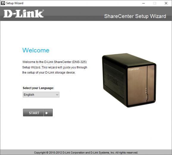 D-Link ShareCenter DNS-325 Setup Wizard screenshot