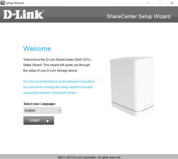 D-Link ShareCenter DNS-327L Setup Wizard screenshot