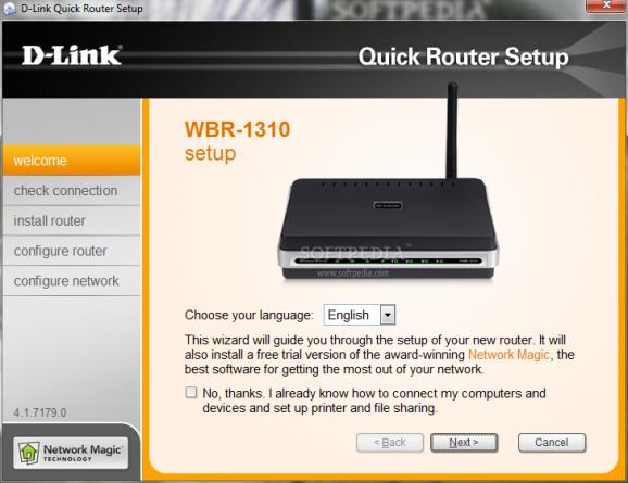 D-Link WBR-1310 Quick Router Setup screenshot
