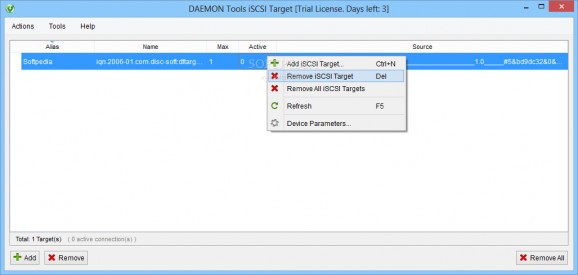 DAEMON Tools iSCSI Target screenshot
