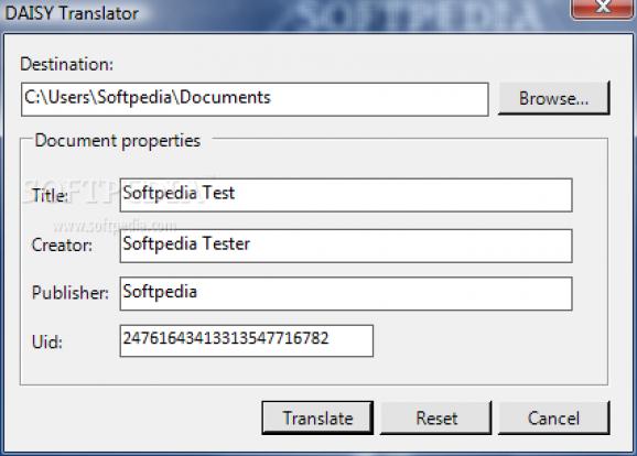 DAISY XML Translator screenshot