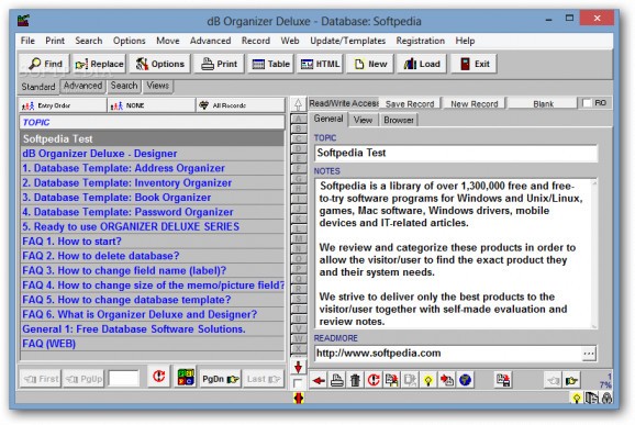 DB Organizer Deluxe screenshot