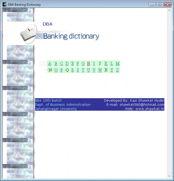 DBA Banking Dictionary screenshot