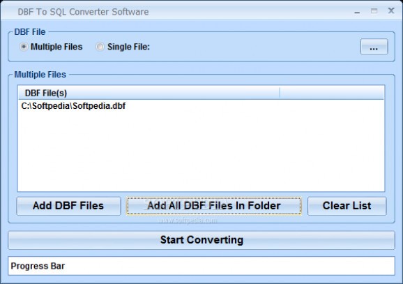 DBF To SQL Converter Software screenshot