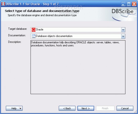 DBScribe for Oracle screenshot