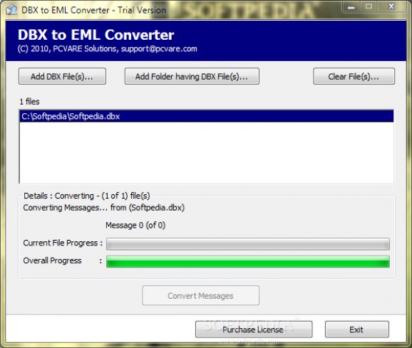 DBX to EML Converter screenshot