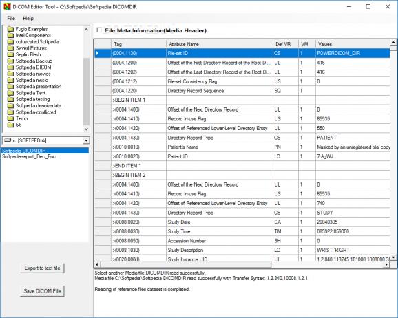 DICOM Editor Tool screenshot