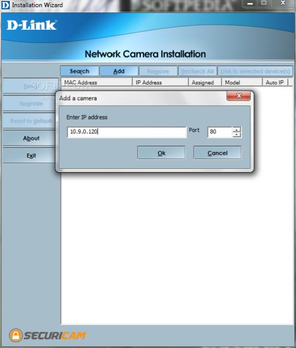 D-Link DCS-6620G Camera Installation Wizard screenshot