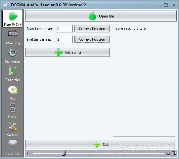 DEGMA Audio Handler screenshot