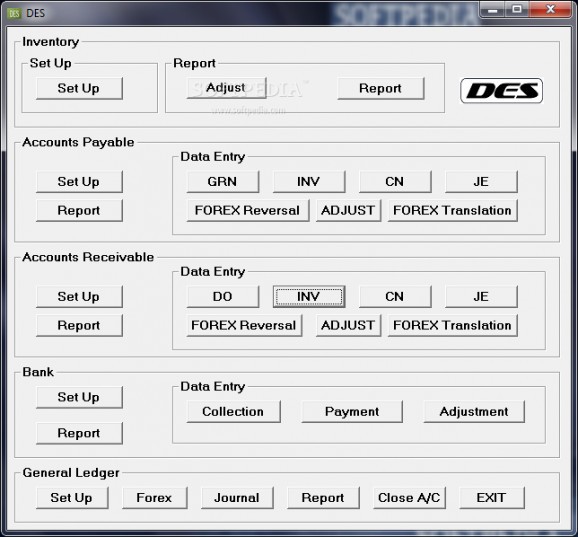DES (Double-Entry Software) screenshot
