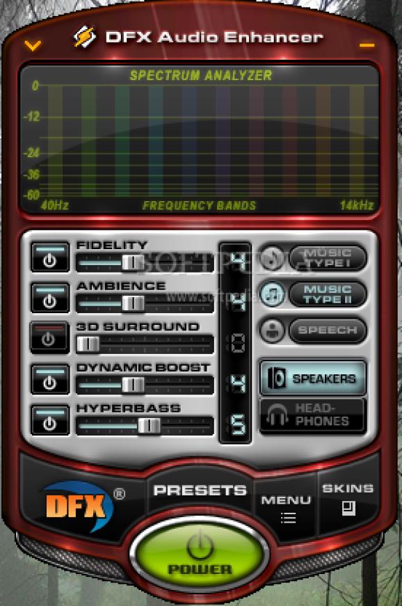 DFX Audio Enhancer screenshot