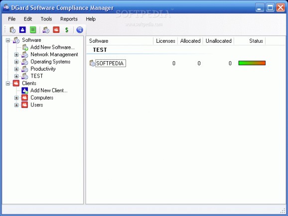 DGard Software Compliance Manager screenshot
