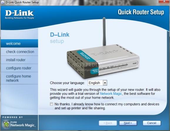 D-Link DI-524 Quick Router Setup screenshot