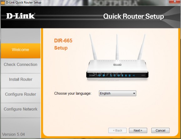 D-Link DIR-665 Quick Router Setup screenshot
