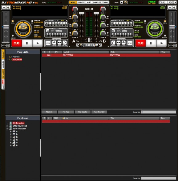 DJ ProMixer Free Home Edition screenshot
