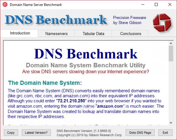 DNS Benchmark screenshot
