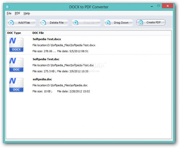 DOCX to PDF Converter screenshot