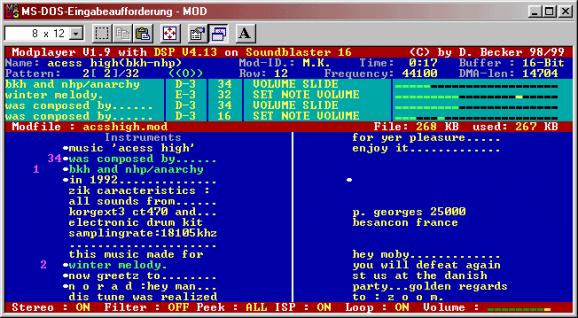 DOS-Modplayer screenshot