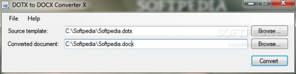 DOTX to DOCX Converter screenshot