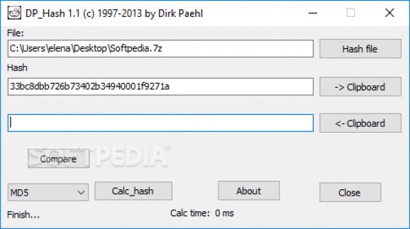 DP Hash screenshot
