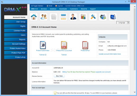 DRM-X 3.0 Desktop Packager screenshot