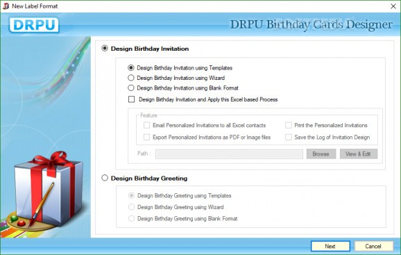 DRPU Birthday Cards Designing Software screenshot