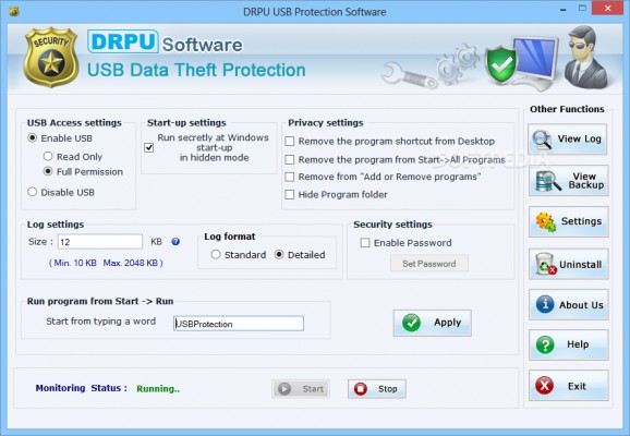 DRPU USB Data Theft Protection screenshot